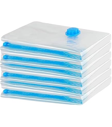 SilverRack Sacs sous vide pour vêtements [6 pièces] Moyen (50x70 cm) - AVEC ÉTIQUETTES - Sacs de compression