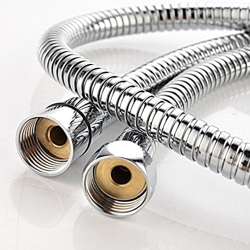 TWJD 2 M Stainless Steel Shower Hose,Flexible Double Interlocked Anti-Kink Replacement Shower Hose with 2 Washers