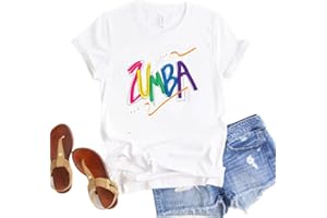 KEEPHEN Zumba T-Shirt für Frauen bedrucktes kurzärmeliges lässiges Oberteil für 2023 Zumba Kurse Tanz Fitnesstraining