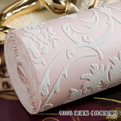 WEGOJK WEGOJK simple European non-woven wallpaper embossing pattern wallpaper 0.53*10m for television background/Bedroom/sofa background/Hotel