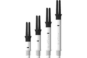 LSTYLE Dart Shafts: L-Shaft Carbon Silent - Spinning Dart Stems - Champagne Rings Included