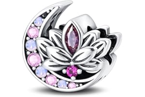 Aurevella Charms en Argent Sterling 925,Heart Voyage Papillon Beads, Cadeau de Noël pour Femme