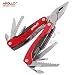 Produktbild Hi-Spec 15-in-1 Taschen-Multi-Tool, Zangen & Beutel, Werkzeuge aus ROSTFREIEM STAHL, Säge, Schneidwerkzeug, Flaschenöffner, Dosenöffner, Schraubendreher, Lineal, Feile! Multi-Tool zum Angeln,Heimwerken, Reparaturen, Radfahren und Gartenarbeit