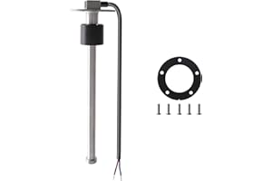 KAOLALI Füllstandssensor, Brenngasgeber Edelstahl-Kraftstoffsendeeinheit Wasserstandsanzeige-Sensor für Boote 5-Loch-Kraftstoff- und Wasseranzeige 200 mm