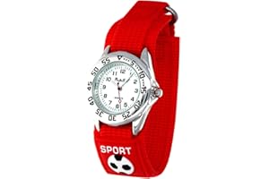 Pacific Time Kinder Armbanduhr Jungen Sport Fußball Kinderuhr Klettarmband blau analog Quarz