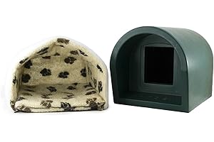 Mr Snugs Katden Dark Green Cat Kennel With Mattress & Liner