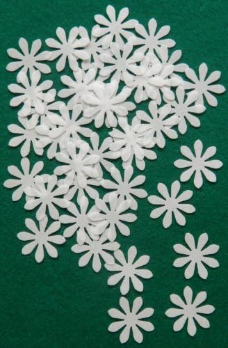 36 X WHITE FLOWER EDIBLE WAFER/RICE PAPER CUP CAKE TOPPERS PARTY WEDDING BIRTHDAY DECORATION 1 (white)