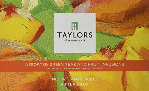 Taylors of Harrogate Assorted Green Teas and Fruit Infusions Selection Box, 96 g (48 Tea Bags in Total)