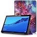 Produktbild Huawei MediaPad T5 10 Hülle - Ultra Dünn und Leicht PU Leder Schutzhülle mit Standfunktion für Huawei MediaPad T5 WiFi/LTE Tablet-PC (25,6 cm, 10,1 Zoll), Milchstraße