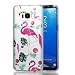 Produktbild Hülle Silikon für Galaxy S8 Plus,Glitzer Hülle für Galaxy S8 Plus,Leeook Luxus Elegante Bling Funkeln Glänzend Glitzer Bunt Rosa Flamingo Blätter Muster Weich Transparent Kristallklar Ultra Thin Dünn Schutzhülle Protective Skin Back Shinning Cover Etui Schale für Samsung Galaxy S8 Plus + 1 x Schwarze Eingabestift-Gold Blumen Schmetterling