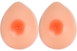 YEEFAIRY 1 Paire Seins Auto-adhésifs en Silicone Faux Sein Réaliste Prothèse Mammaire Femme Homme Fausse Poitrine Buste pour Travesti Transsexuels Cosplay Mastectomie