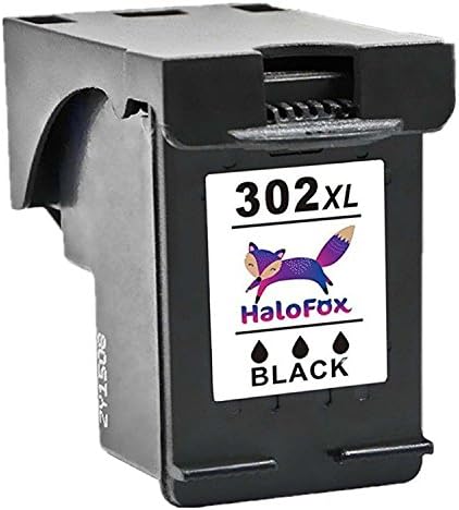 HaloFox 1 Remanufactured Ink Cartridge 302XL High Yield 302 XL Black Ink Compatible for HP Deskjet 3630 3632 3634 3636 1110 2130 2132 2134 Envy 4520 4522 4523 4524 4527 Officejet 3830 4650 4658