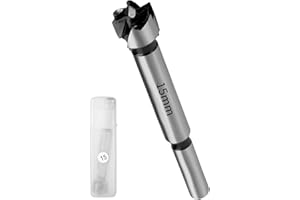 NETONDA Wiertło Forstner 15 mm wiertło do drewna Ø 15 mm wiertło do otworów do drewna Forstner Bit z okrągłym trzonkiem - do wiercenia otworów nieprzelotowych - wielotrzecionowe