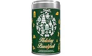 Thé de Petit-Dej., de Noël, Boîte en Fer-Blanc - Edition Limitée, Mélange Epicé de Thés Noirs Premium avec Epices Festives - Cardamome, Cannelle, Clous de Girofle & Poivre Noir. Cadeau de Noël Idéal