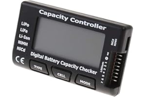 YOWOO POWER YOWOO RC 7 in 1 Tester di capacità della Batteria Digitale, Tester di Controllo della Tensione di capacità della Batteria con LCD per LiPo Life Li-Ion NiMH NiCd Pile Batterie da Modello Aereo
