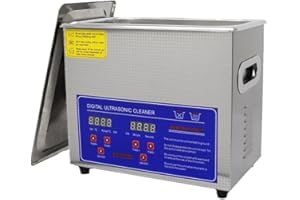 CUNSIEUN Limpiador Ultrasónico-3L Limpiador Ultrasónico, Limpiador de Gafas, Limpiador Ultrasónico con Temporizador Calentador de Acero Inoxidable, 40KHz Limpiador Ultrasónico para Joyería Gafas.