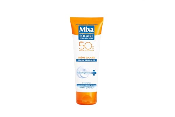 Mixa Solaire Peau Sensible - Crème Solaire Tolérance Optimale SPF 50 - 75 ml