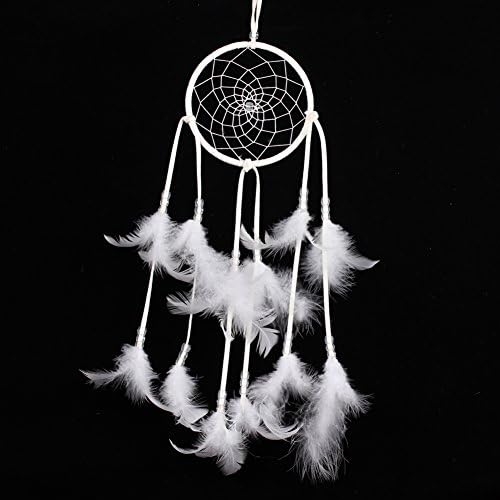 Hunulu Hot Sale White Dream Catcher Net With feathers Hanging Decoration Decor Gift New