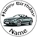 Produktbild Personalisierter Mercedes Zuckerguss Kuchen Topper / Kuchendekoration - 20 cm Großer Kreis - Jeder Name Und Jedes Alter