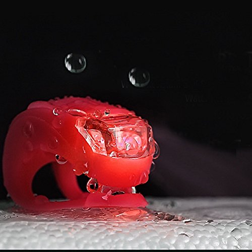 LED Silikon Clip-On FahrradBeleuchtung Bicycle Bike Leuchten Wasserdicht Leuchten 1 Weiße und 1 Rote Leuchte - 6