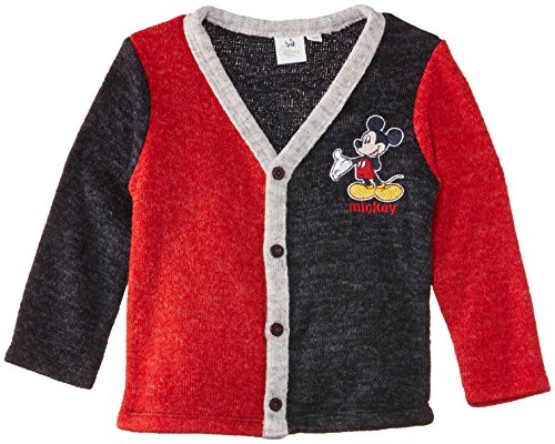Disney Baby Boys Mickey Mouse NH0060 Cardigan, Multicoloured (Blue/Red), 0-6 Months (Manufacturer Size:6 Months)