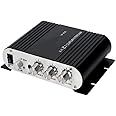 Audio Power Amplifier, 2x15W + 20W Hi-Fi 2.1CH HiFi Stereo Subwoofer Amp Home Bass Audio Power Amplifier Digital Amp for Auto Car MP3 MP4 PC Speaker(Black)
