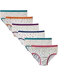 Elk Womens Brief 100% Cotton Ladies Printed White Panty Innerwear Outer Elastic 6 Piece Combo