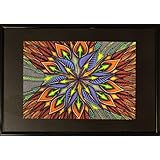 Moderne malerei : Orchidee (21,2 x 30 cm)