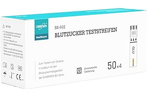 EUROPAPA® 200 UDS. Tiras Reactivas De AzÚCar En Sangre Tiras Reactivas Para DiabÉTicos Para Control De Diabetes Y Glucosa, Tiras Reactivas Aplicables, Medidor De Glucosa En Sangre Serie EUROPAPA BG