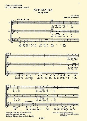 Download Zoltan Kodaly Ave Maria Partitions Pour Ssa Pdf Valensnyoman