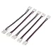 Neuftech®5x 4 Broches SMD LED RGB Bande Connecteur Adaptateur Connexion Câble Cordon Sans Soudre