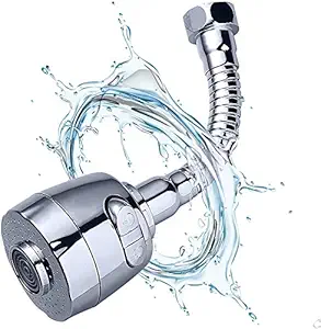 Volo Flexible Hose Extension with 2 Modes Water Saving,Faucet for Kitchen Sink,Water Faucet Sprayer, Flexible Tap Extension for Kitchen Sink (Standard Size,Silver)