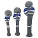 Produktbild Fremde Planeten Muster grau/blau/weiss neue Stil Schlägerkopfhüllen für 460cc Driver, Fairway, Hybrid/utilities. Grey Blue White Alien Pattern Knitted Golf Headcover for driver 460cc,fairway,hybrid/utilities