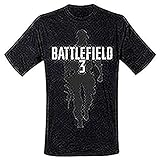 Material Exterior: Algodón Battlefield 3 - Plantilla - Oficial Camiseta Hombre - Negro, X-Large