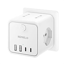Multipresa Ciabatta Elettrica USB 12 Presa,Ciabatta Multipresa 12 Posti Protezione Sovratensione