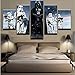 Produktbild Cczxfcc 5 Stücke    Black Knight Imperial Stormtrooper Moderne Home Decor Leinwandbild Kunst Hd Drucken Malerei Leinwand Kunst-20X35/45/55Cm-Frame
