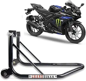 Grandbiker Rear Wheel Paddock Stand Extra Strong with Swing Arm Rest for Yamaha R15 All Versions (Black)