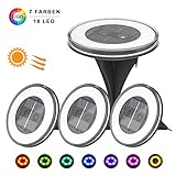 Heller: UOUNE Solarleuchten für Außen der GenerierenⅡGarten ist mit 18 Innenleuchten ausgestattet: 12 warme Leuchten + 6 RGB-Leuchten. Es ist heller als die alte Version. Die UOUNE Generation Zwei Solarleuchten sind sehr gut geeignet für Gartenhouse, Außen, Rasen, Outdoor, Garten Lawn, Pathway, wegleuchte.