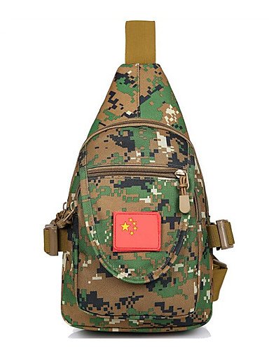 ZQ 2 L Umhängetasche Camping & Wandern Legere Sport Multifunktions Schwarz / Braun 1680D Polyester Other acu color