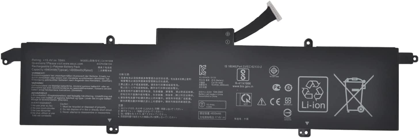 WISTAR C41N1908 Laptop Battery for Asus ROG Zephyrus G14 GA401II GA401IU GA401IV GA401IV-BR9N6 Series Notebook