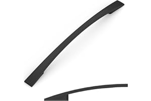 Amerdeco 10 Pièces Poignee de Meuble Noir Cuisine Entraxe 160mm Poignées pour Placards Poignet de Porte Cuisine UK0023