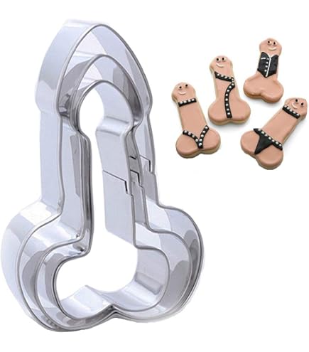 Emporte-pièce Biscuit Pénis 6 Pcs Acier Inoxydable - Fête Adulte EVG EVJF Humour