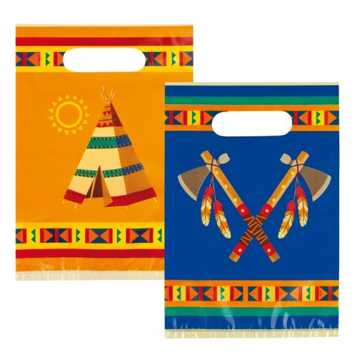 NEU Geschenktüte Indianer Annawan, 6 Stk. 23x16cm