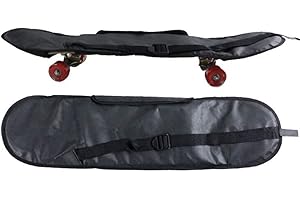 N\A N\A Skateboard Bag Longboard Carry Bag Black Skateboard Bag One Shoulder Skateboard Carry Bag for Skateboarding (Black)