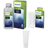 Philips CA6700/10 Espresso Makinesi ile Uyumlu Kire&ccedil; Temizleme Sol&uuml;syonu, Yağ &Ccedil;&ouml;z&uuml;c&uuml; Tablet ve Gres Yağı 3'l&uuml; Set