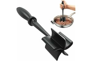 HOWSEHOLD Meat Chopper Masher Tenderizer Tool - Mince Masher Utensil Heat Resistant Cut Meal While Cooking (1 Masher)