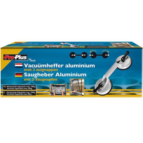 Saugheber mit 2 Saugnäpfen aus Aluminium für den Transport von Grasplatten, Fenster uvm. - 3