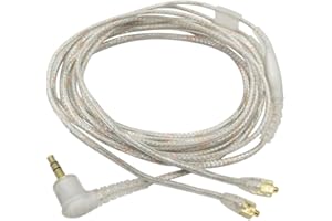 Janjunsi Cavo per Cuffie Sostitutivo MMCX Compatibile con Shure SE535/SE215/SE425/SE315/SE846/UE900/W40 - Cavo di Aggiornamento Audio (Spina da 3.5MM, Connettori MMCX Dorati)
