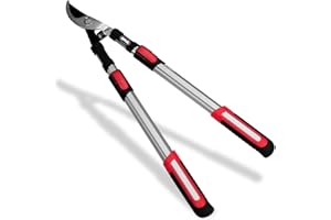 Amig - Cisaille d'Élagage Extensible à Deux Mains | Manche Télescopique en Aluminium | Lame en Acier Revêtue de Téflon | De 62 à 97 mètres | Coupe Bypass | Capacité de Coupe de 38 mm