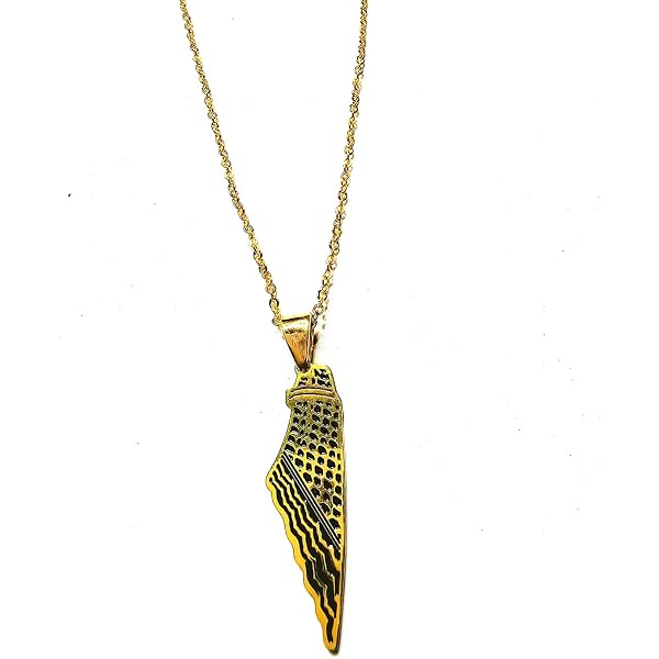 Palestine Pendant Necklace - Stainless Steel Chain With Gold Or Silver Finish